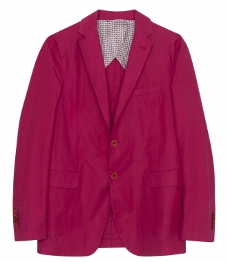 JACKETS - TAILORED UNSTRUCTURED BLAZER IN COTTON BLEND FT FLAP POCKETS