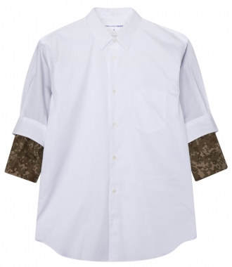 CLOTHES - 3/4 SLEEVE SHIRT IN COTTON POPLIN FT CAMOUFLAGE SLEEVE LINING