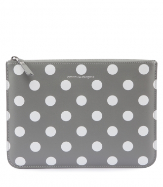 ACCESSORIES - POLKA DOT PRINTED POUCH FT LOGO EMBOSSED PRINT STAMP