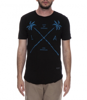 CITY OF DREAMS PRINT CREWNECK T-SHIRT IN SUPER SOFT SLUB COTTON