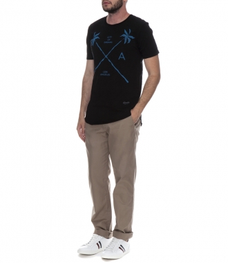 CITY OF DREAMS PRINT CREWNECK T-SHIRT IN SUPER SOFT SLUB COTTON
