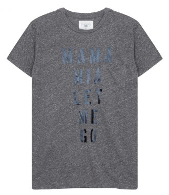 CLOTHES - MAMA MIA LET ME GO PRINTED TEE FT CHEST POCKET