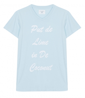 CLOTHES - LIME IN DE COCONUT PRINTED V-NECK TEE IN SOFT COTTON