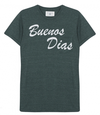 CLOTHES - BUENAS DIAS PRINTED SHORT SLEEVE STRAIGHT HEM TEE