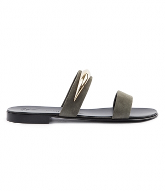 SHOES - RANDALL SANDAL WITH TWO SUPPORT STRAPS FT METALLIC DETAIL