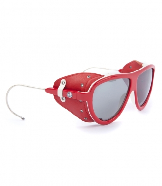 VINTAGE AVIATOR SUNGLASSES FT LEATHER DETAILING