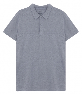 SALES - SHORT SLEEVE HEATHER JERSEY POLO IN COTTON