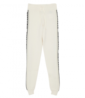 CLOTHES - MONCLER KNIT LOUNGE PANTS IN WHITE