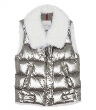 CLOTHES - KERRIA METALLIC QUILTED COTTON DOWN VEST