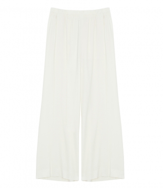 SALES - CREPE WIDE-LEGGED CROPPED TROUSERS