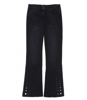 JEANS - W25 STUDDED CROP BELL COLE JEANS