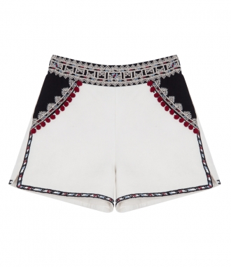 SALES - TAILORED EMBROIDERED SHORTS