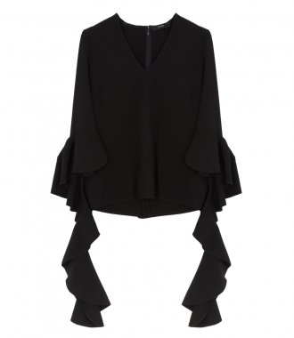 CLOTHES - ACE FRILL SLEEVE V NECK BLOUSE
