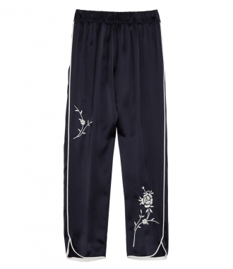 CLOTHES - SATIN PANTS WITH EMBROIDERY