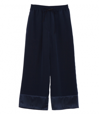 CLOTHES - SILK CROPPED FLARED TROUSERS