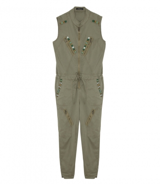 CLOTHES - ARMY JUMPSUIT FT EMBROIDERED STONES
