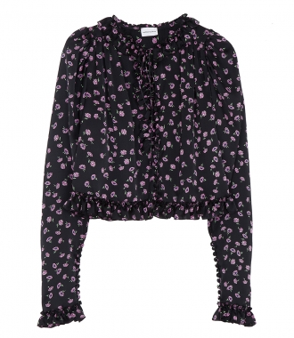 CLOTHES - TOLUCA PURPLE FLORAL PRINTED TOP