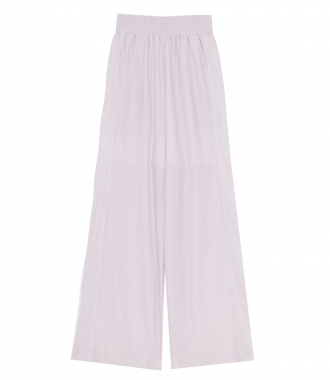 GOLDEN GOOSE  - SOPHIE WIDE LEG PINK TROUSERS
