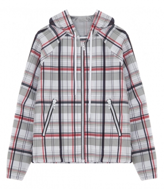 CLOTHES - CHECKED HOODED JACKET