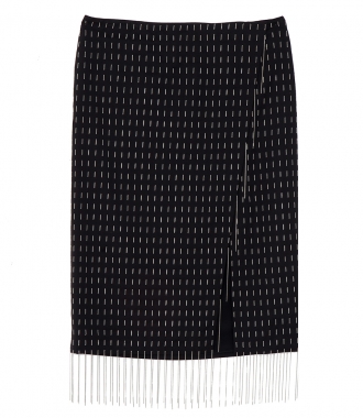 CLOTHES - WOVEN SKIRT FT CHAIN FRINGES