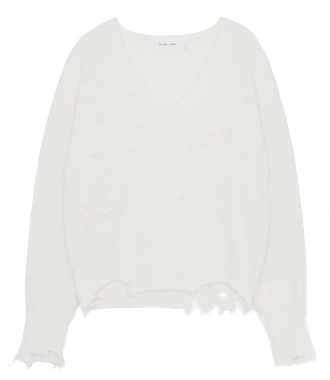 SALES - DISTRESSED LONG SLEEVE SWEATER