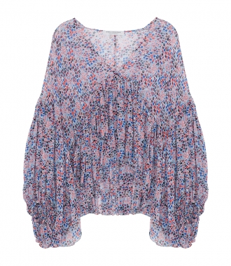 CLOTHES - FLORAL PRINT SHEER BLOUSE