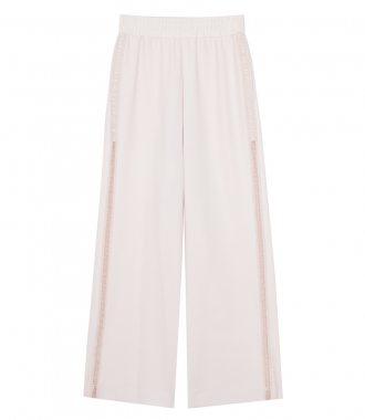 SEE BY CHLOE - EMBROIDERED TRIM WIDE LEG PANTS