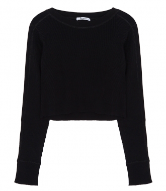 CLOTHES - CROPPED BOATNECK SWEATER