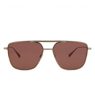 ACCESSORIES - CONVOY 56 SUNGLASSES IN BRUSHED GOLD CHAMPAGNE FT BROWN LENSES