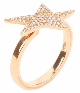 ACCESSORIES - ROUND RING SET WITH STAR SHAPE IN WHITE DIAMONDS