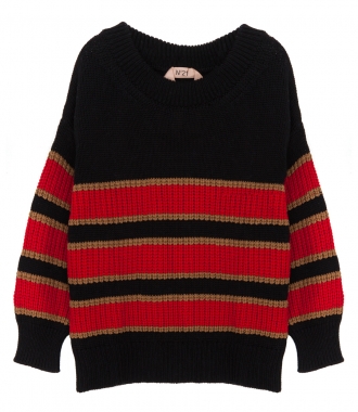 CLOTHES - STRIPED OVERSIZED STYLE SWEATER