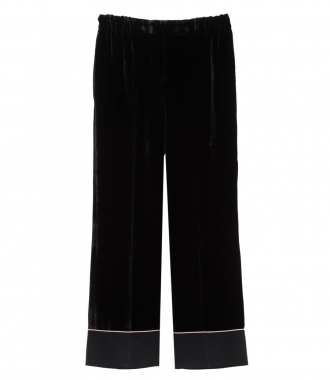 CLOTHES - SILK BLEND CROPPED TAILORED PANTS
