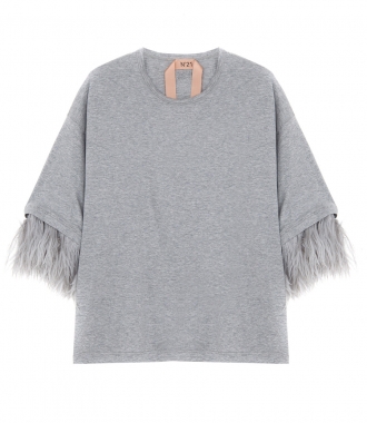 CLOTHES - FEATHER SLEEVES T-SHIRT