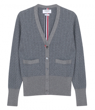KNITWEAR - BABY CABLE V-NECK KNIT CARDIGAN
