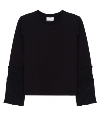 SALES - PLEATED FITTED CUFFS SWEATSHIRT