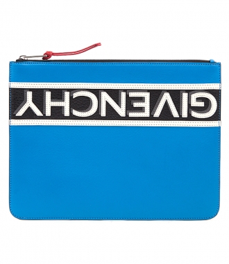 BAGS - LARGE ZIPPED POUCH IN ELECTRIC BLUE