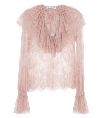 CLOTHES - RUFFLE FLOUNCE BLOUSE IN LIGHT PINK