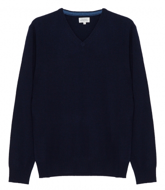 KNITWEAR - WOOL & CASHMERE V-NECK PULLOVER