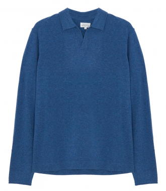 PULLOVERS - WOOL & CASHMERE POLO SWEATER