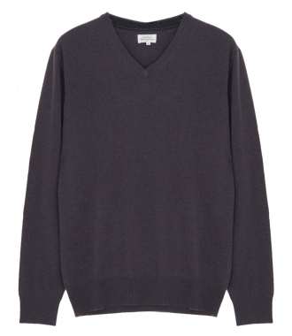 KNITWEAR - WOOL & CASHMERE V-NECK PULLOVER