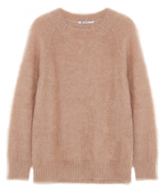 KNITWEAR - SOLID MOHAIR PULLOVER