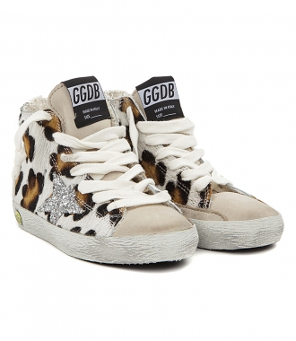 SHOES - FRANCY LEOPARD PRINT SNEAKERS FT SILVER STAR