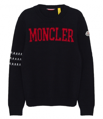 KNITWEAR - MONCLER CREW NECK KNIT PULLOVER