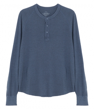 CLOTHES - LONG SLEEVE HEAVY HEATHER JERSEY HENLEY