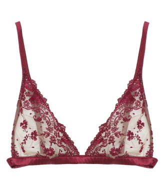 CLOTHES - ANNABELLE SOFT CUP TRIANGLE BRA IN ROSEWOOD