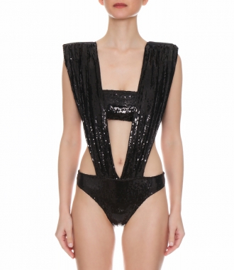PADDED SHOULDER PAILLETTE BODY