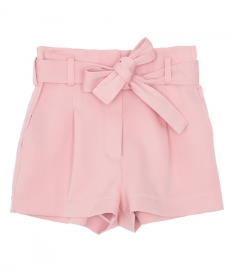 CLOTHES - BELTED HIGH WAIST STRUCTURED TWILL SHORT