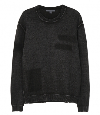 KNITWEAR - EASY FIT CREW NECK WITH PIGMENT RUB