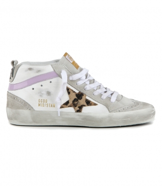 SHOES - MID STAR SNEAKERS WITH LEOPARD STAR