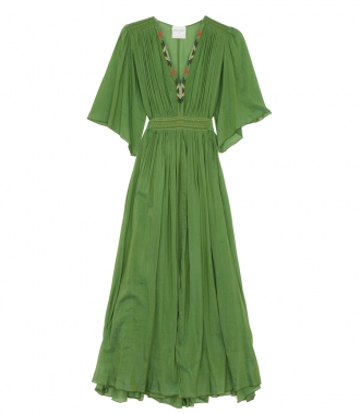 CLOTHES - VOILE EMBROIDERED LONG DRESS